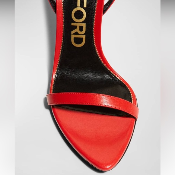 TOM FORD RED PADLOCK STILETTO HEELS - Picture 2 of 5